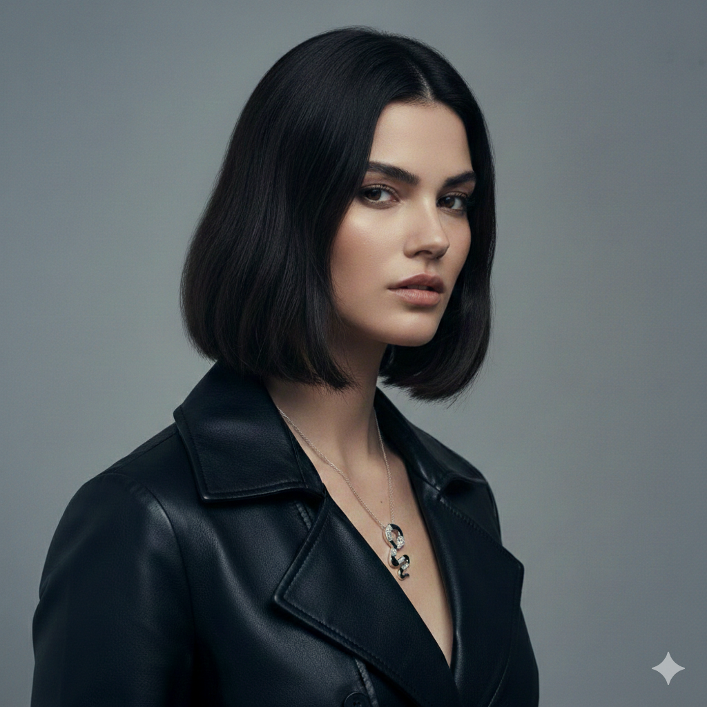 Damen Kette Schlange / Serpente D'argento / 925er Silber / Zirkonia / Mystisch edel