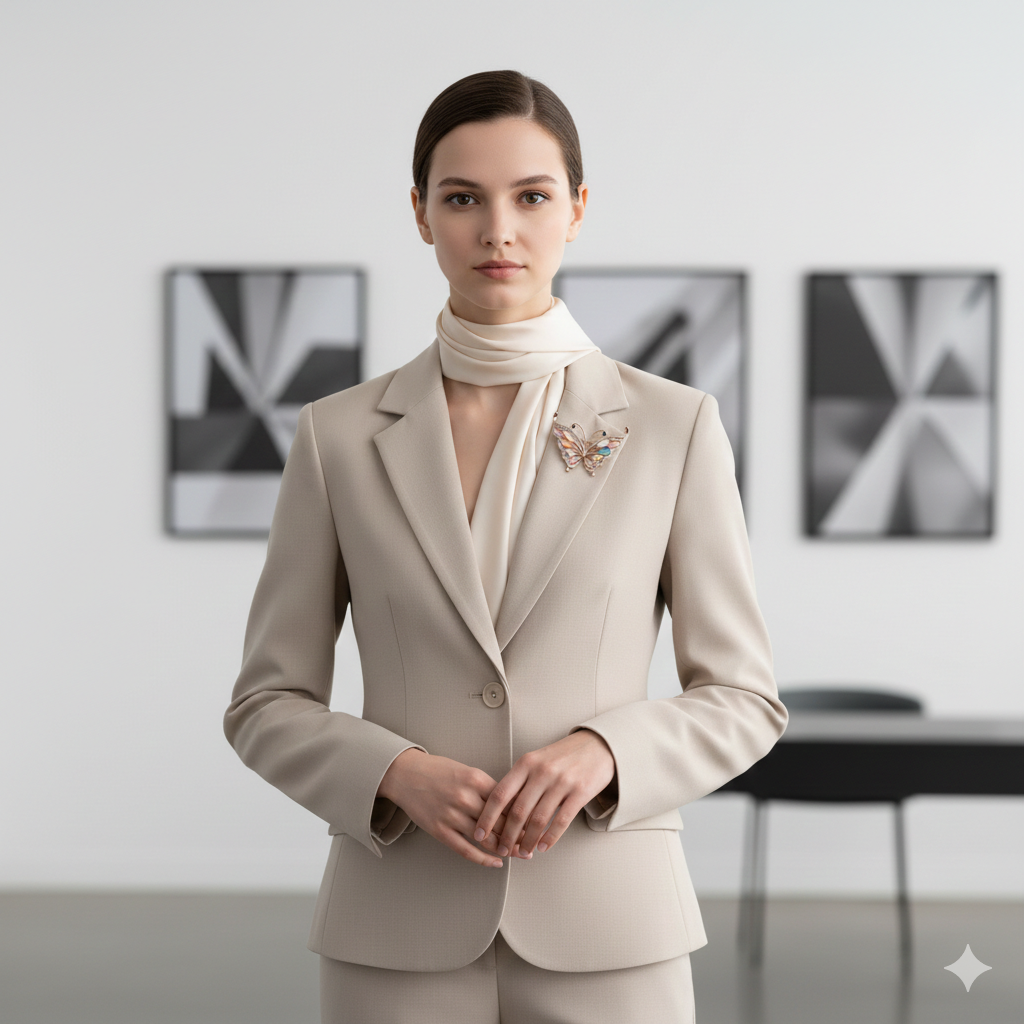 Brosche / Metamorfosi / rosévergoldet / Katzenauge / Filigran und Leicht