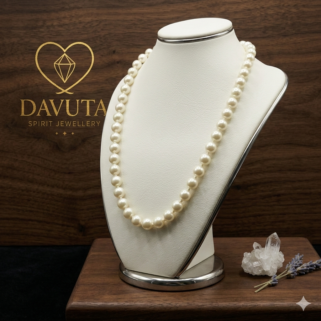 Damen Collier / Perla Bianca / Edelstahl / Süßwasserperle / Edel + feminin