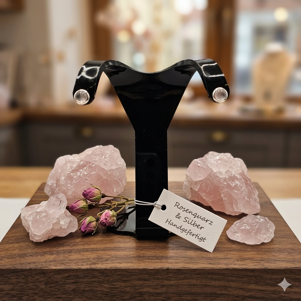 Damen Ohrring / Perla Rosa / 925er Silber / edel + feminin