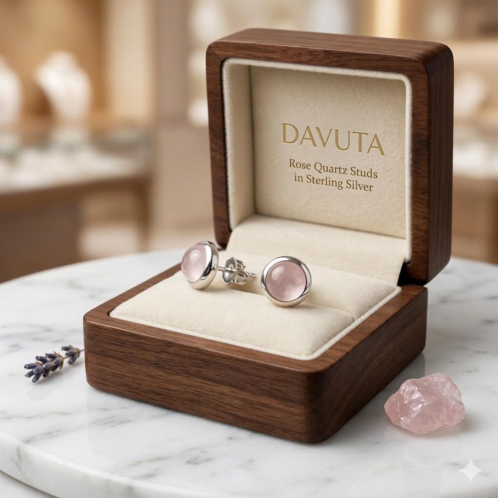 Damen Ohrring / Perla Rosa / 925er Silber / edel + feminin