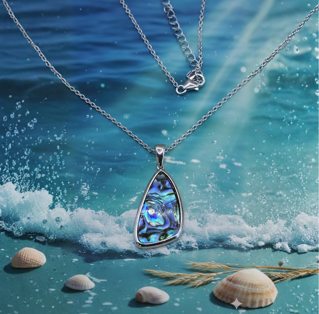 Damen Kette mit Anhänger Abalone-Muschel