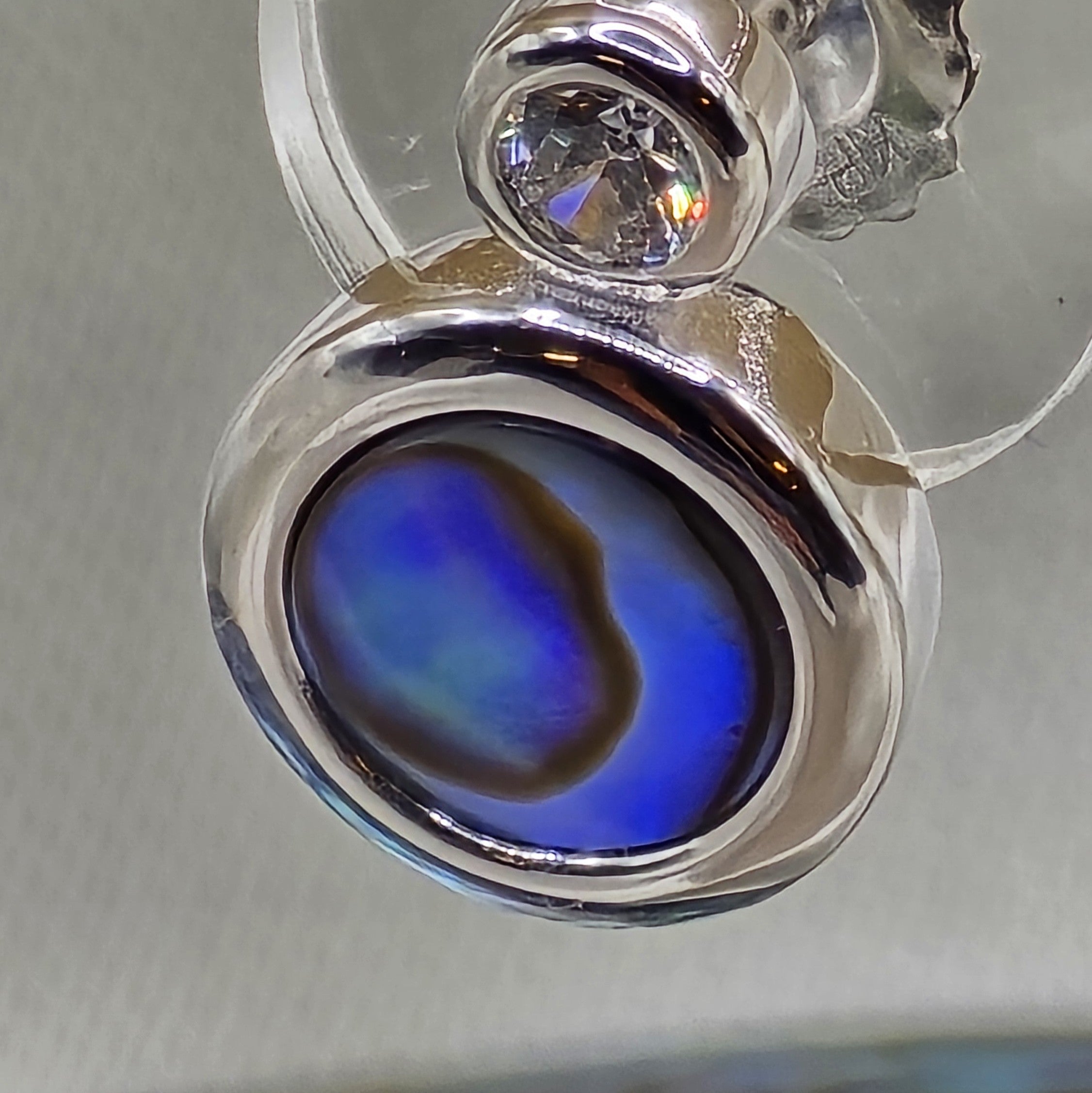 Damen Ohrstecker Abalone-Muschel rund