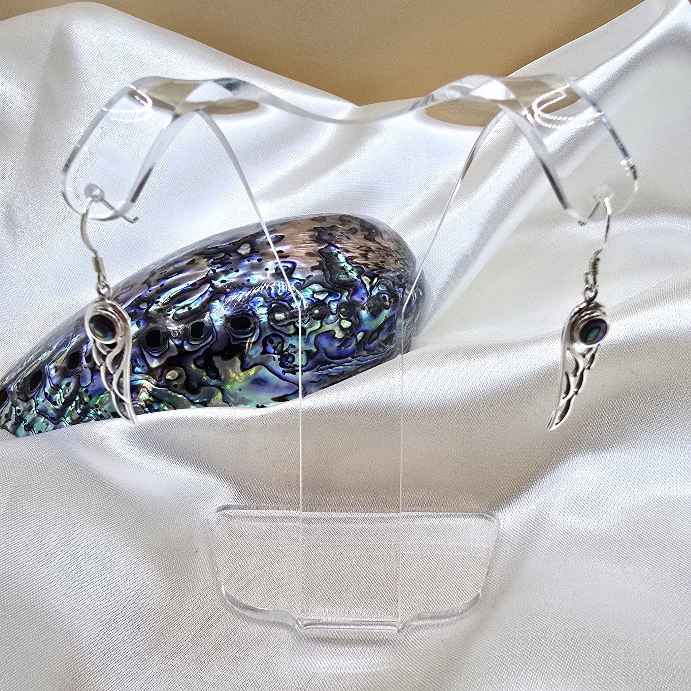 Damen Ohrhänger Abalone-Muschel Engelsflügel