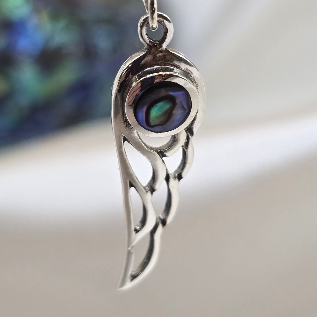 Damen Ohrhänger Abalone-Muschel Engelsflügel