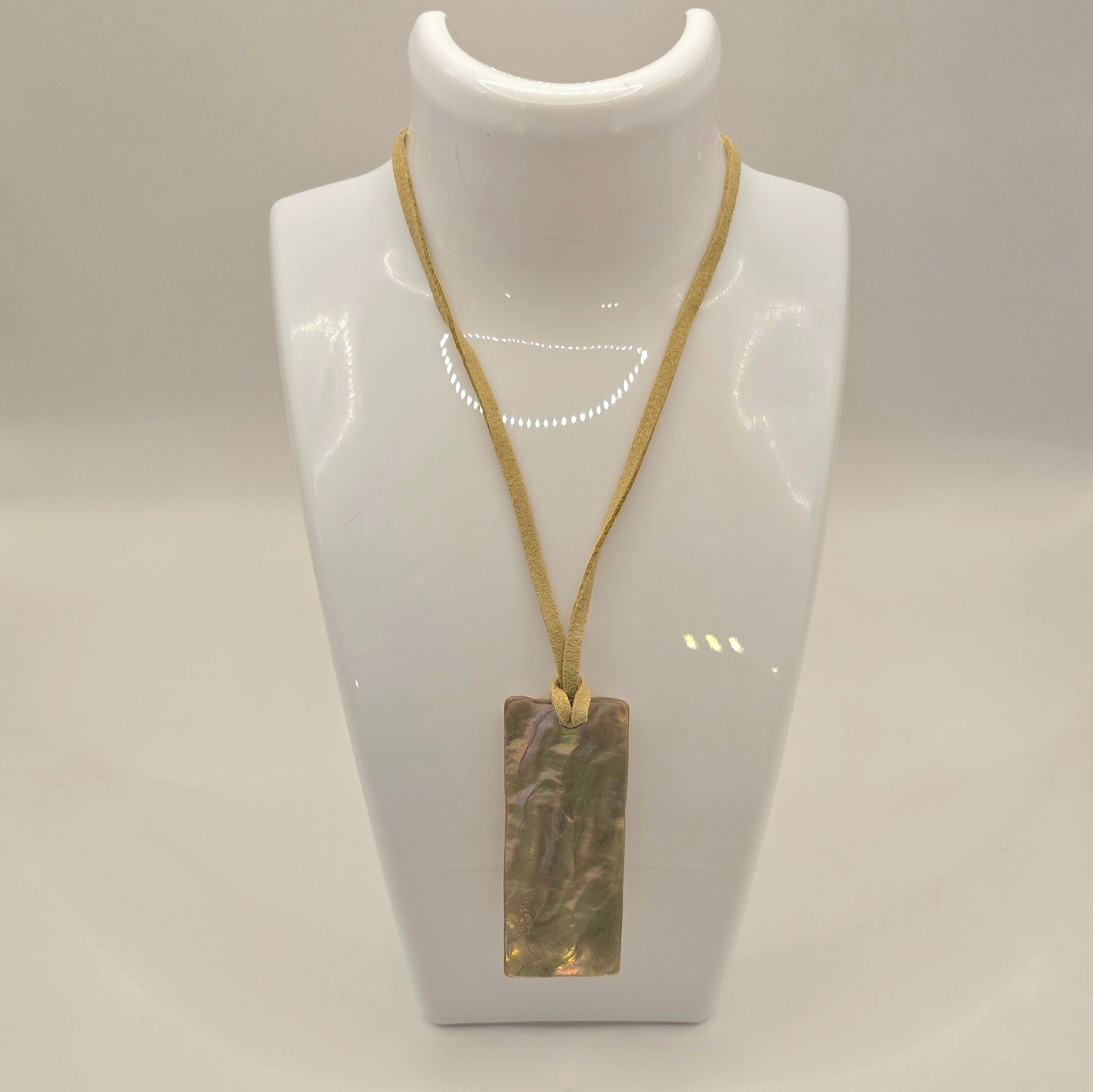 Abalone-Perlmutt-Form an Stoffband - Rechteck