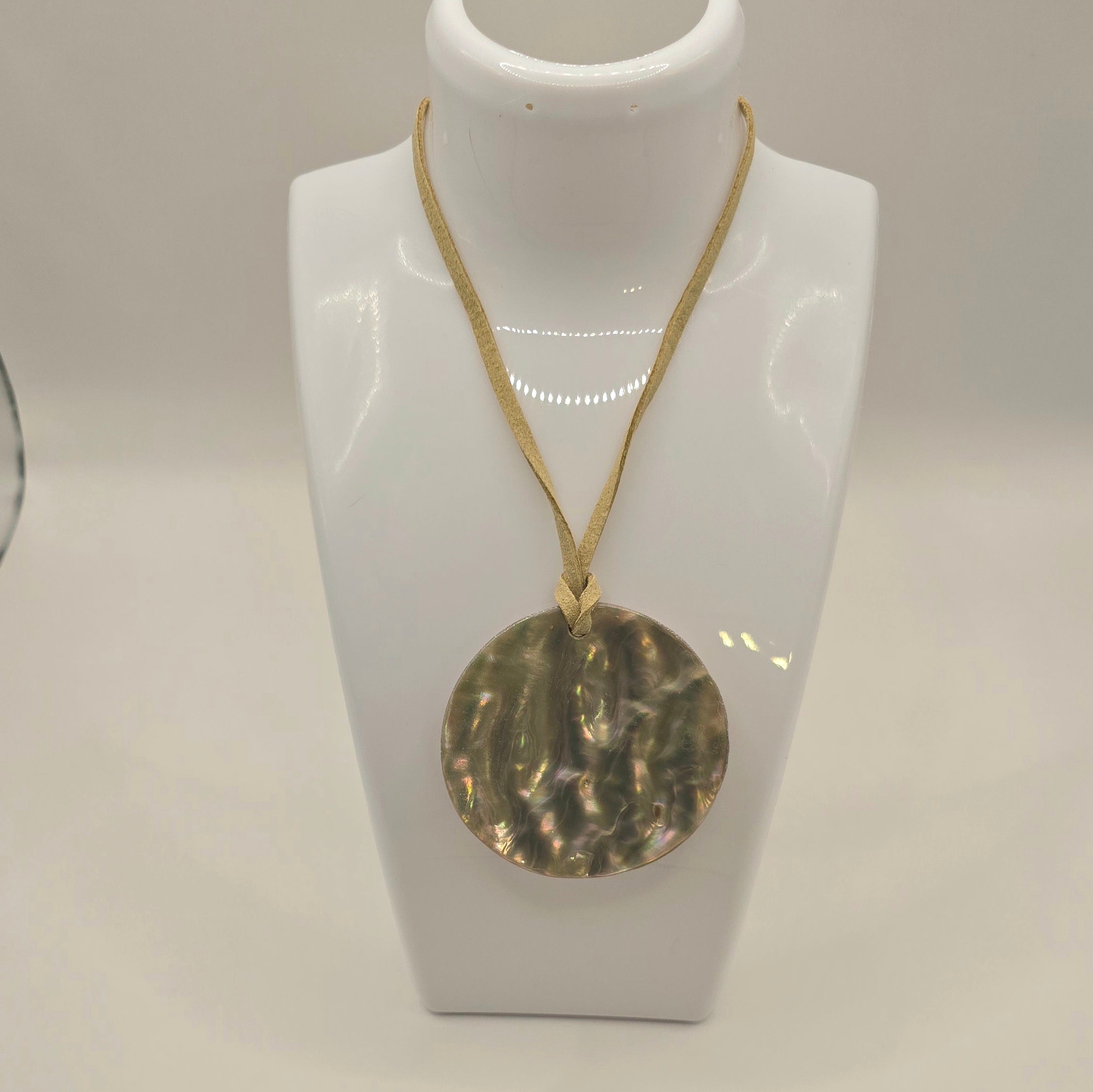 Abalone-Perlmutt-Form an Stoffband - Kreis