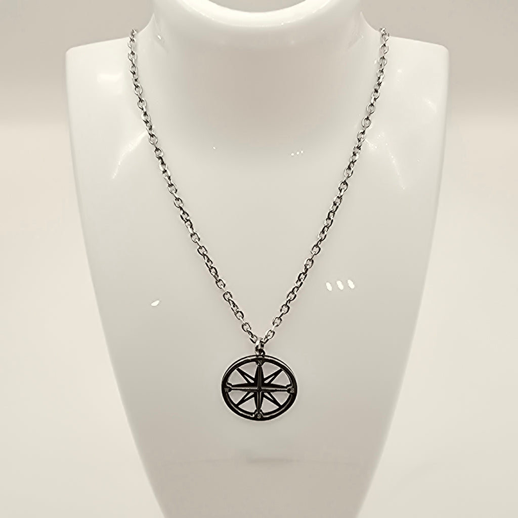 Herren Anhänger Windrose mit Kette