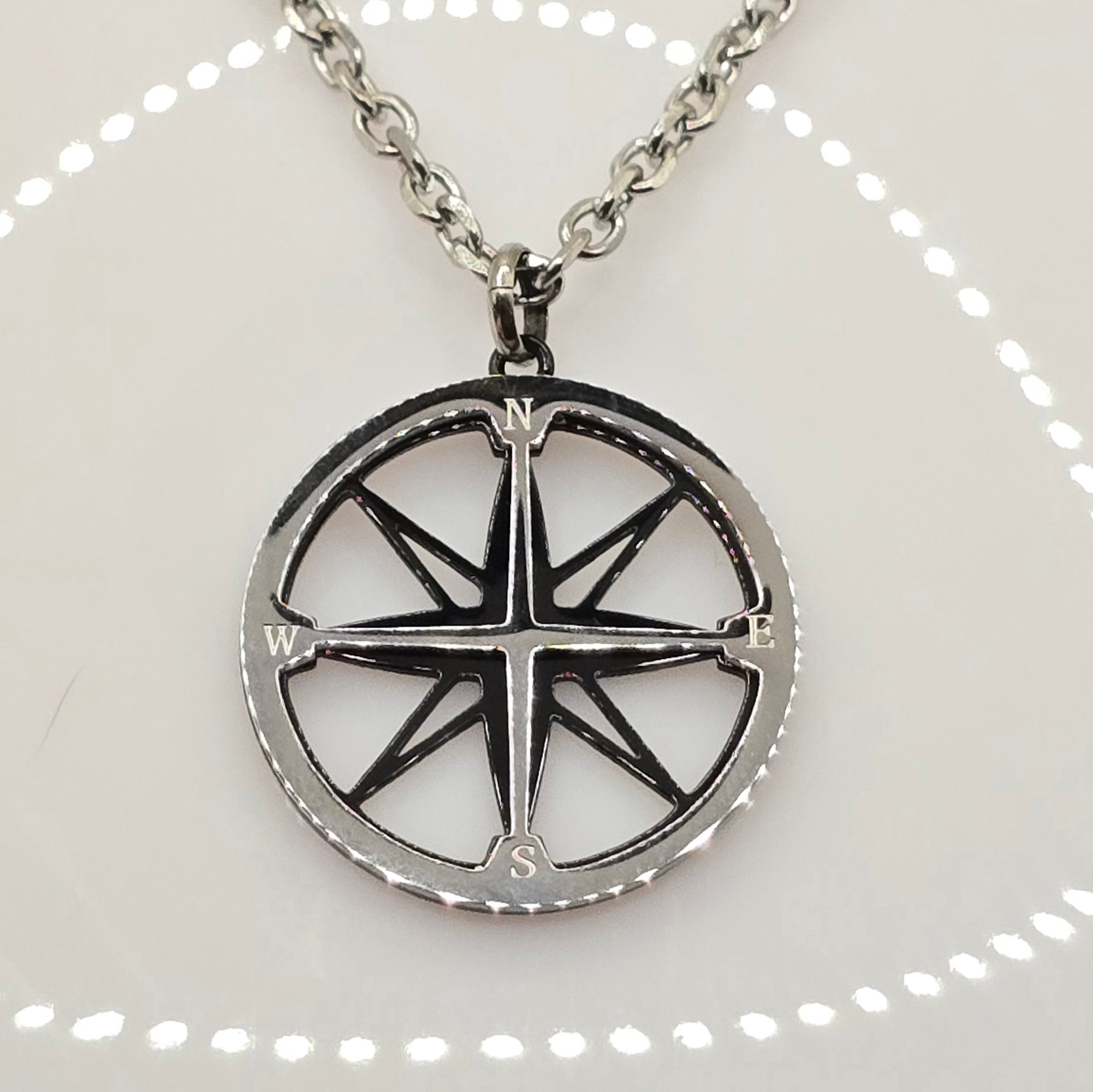 Herren Anhänger Windrose mit Kette