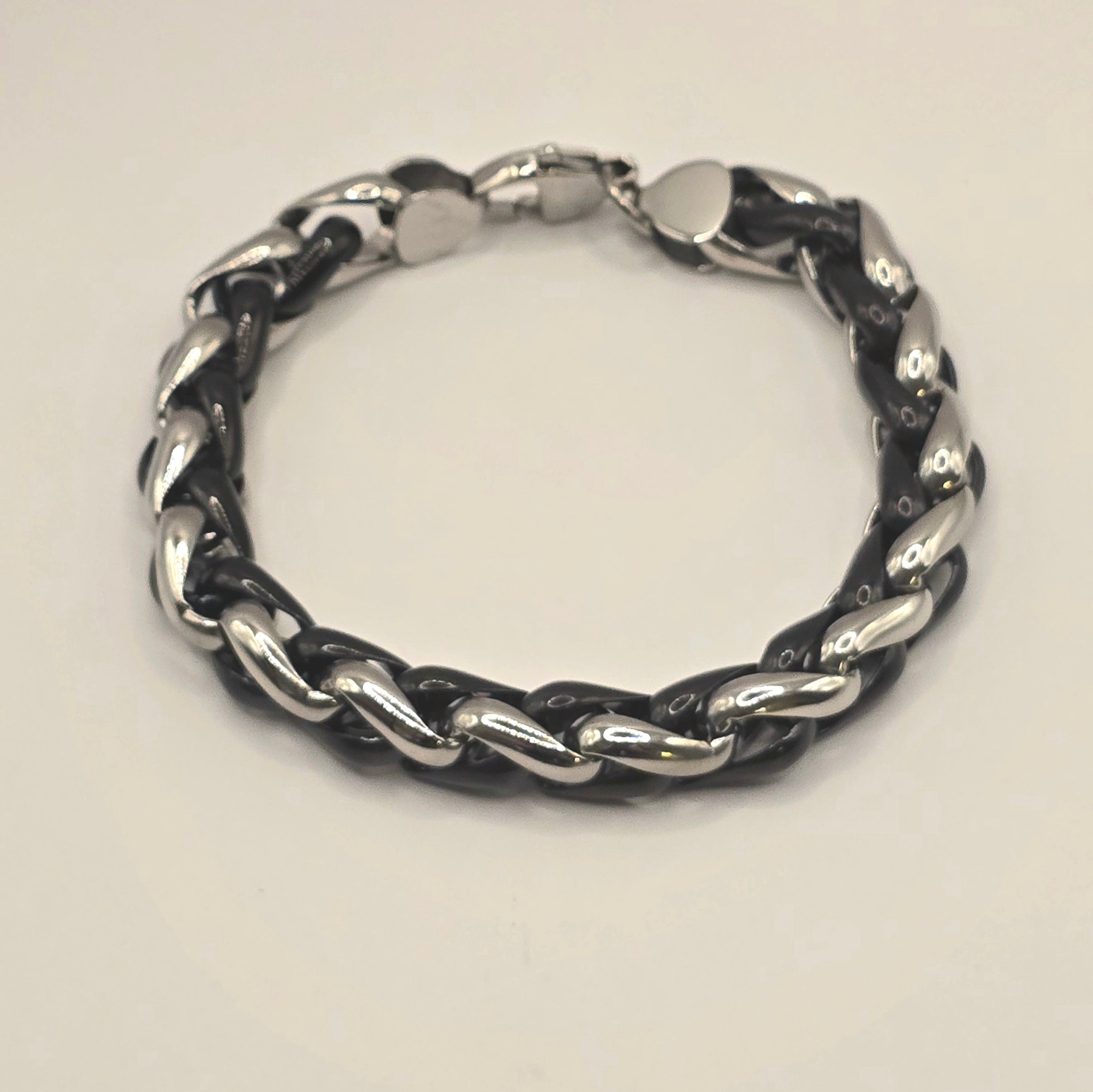 Herren Armband Edelstahl Phantasiekette 23 cm