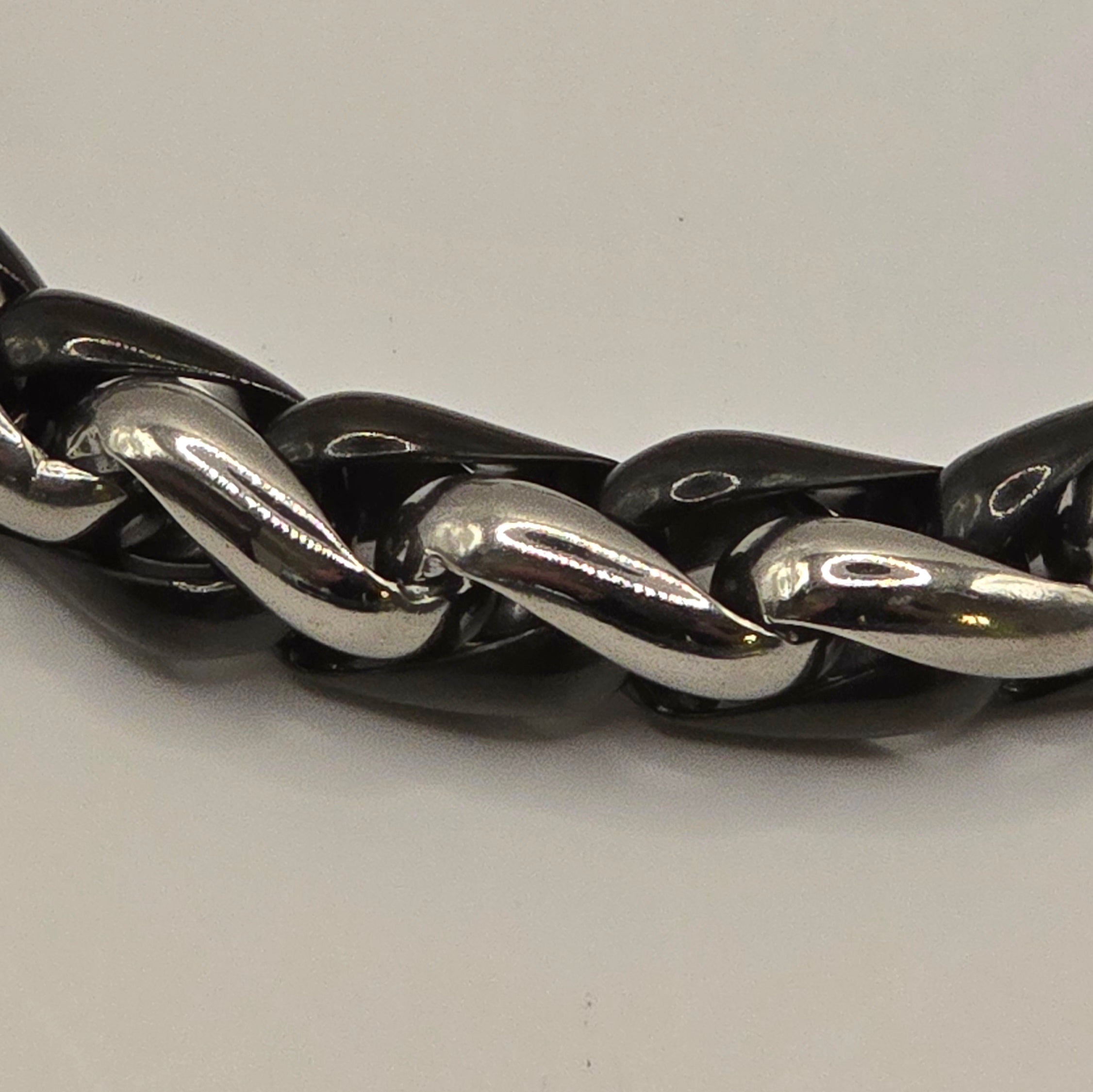 Herren Armband Edelstahl Phantasiekette 23 cm