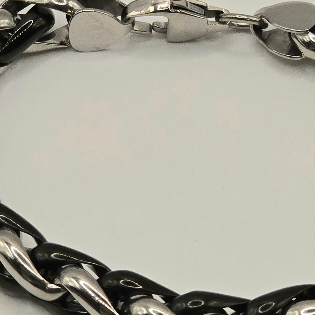 Herren Armband Edelstahl Phantasiekette 23 cm