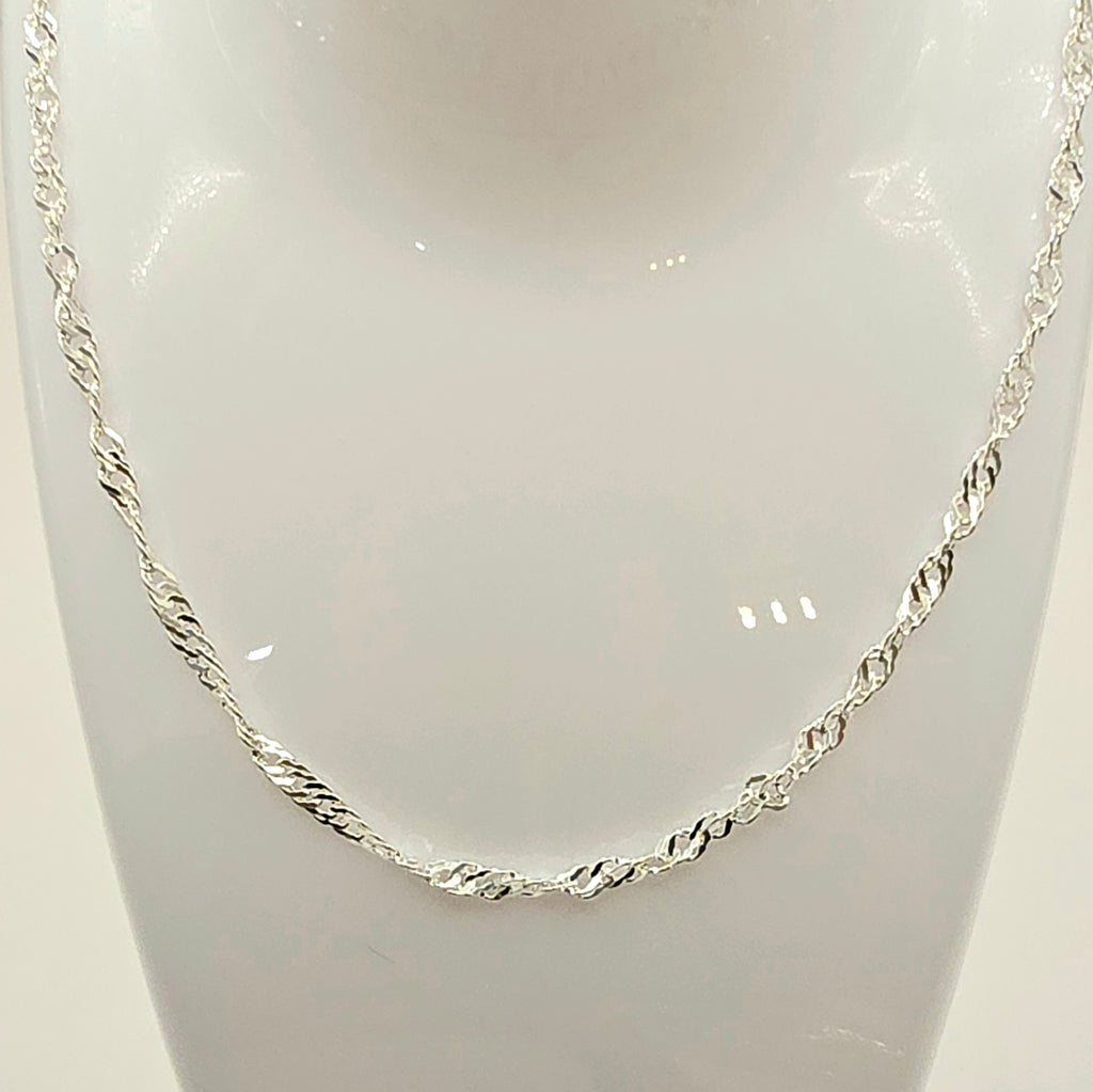 Herren Collier Singapurkette Silber