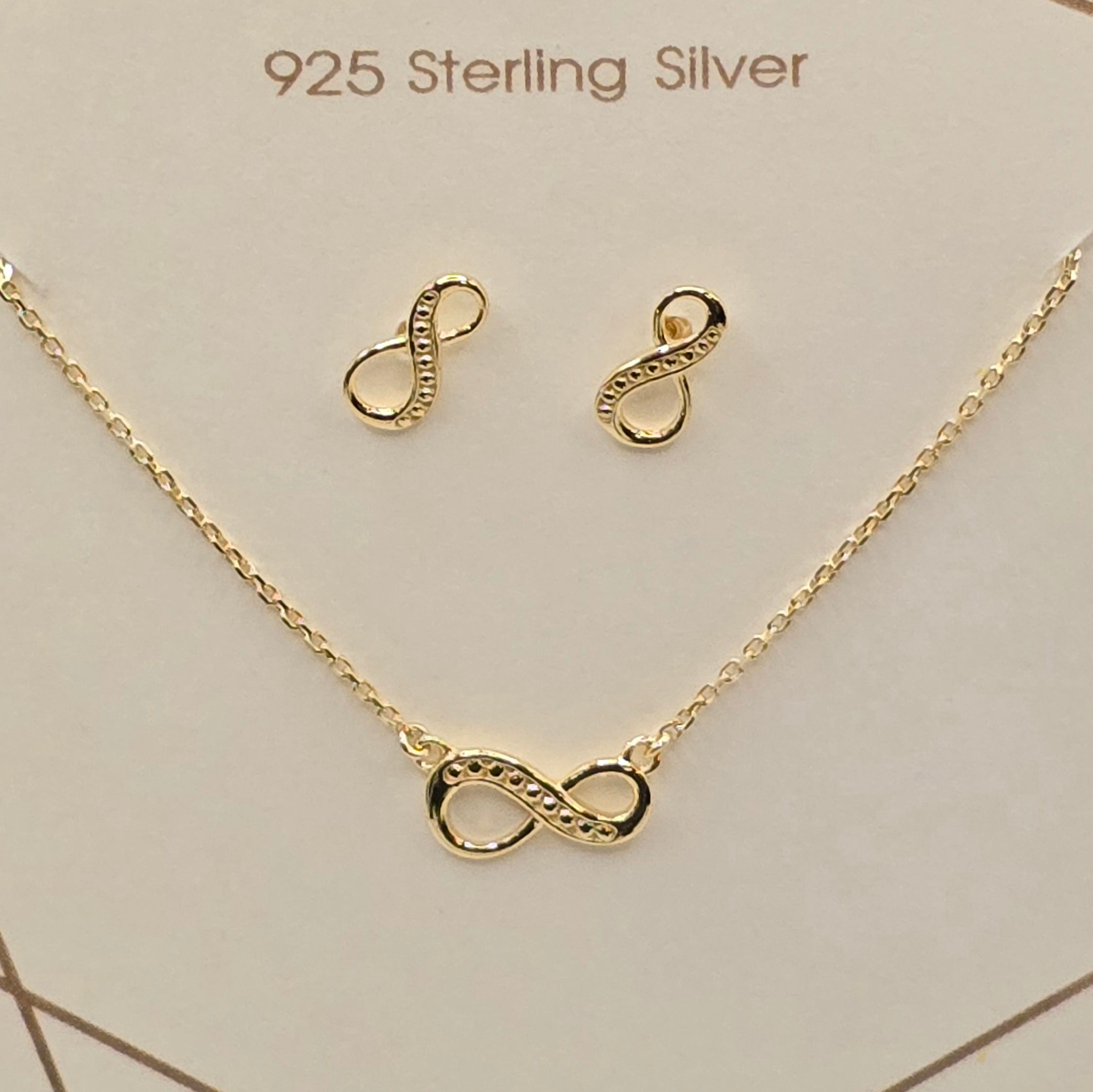 Damen Set Anhänger/Kette und Ohrstecker vergoldet