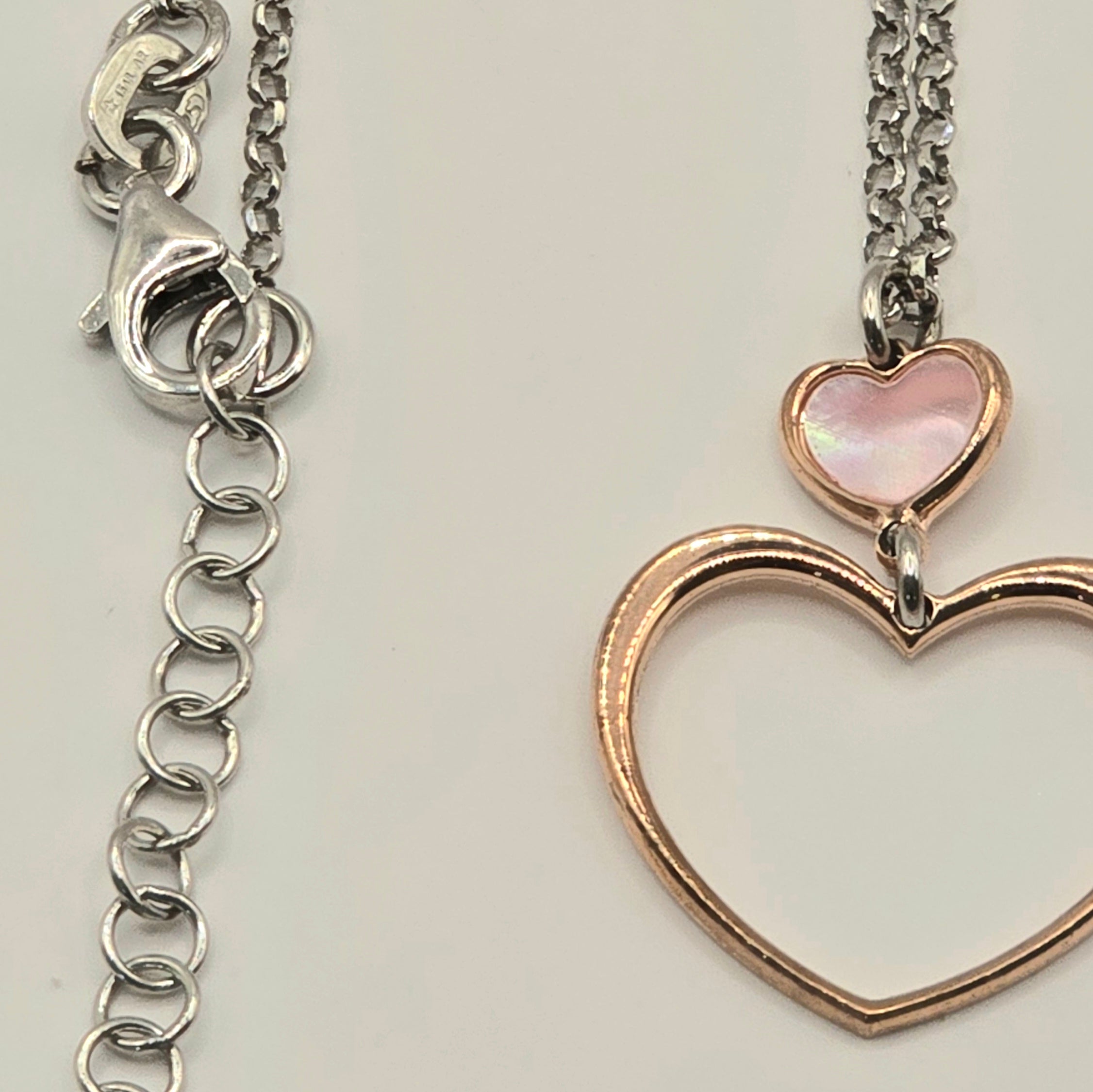 Damen Kette mit Anhänger Herz Rosèvergoldung