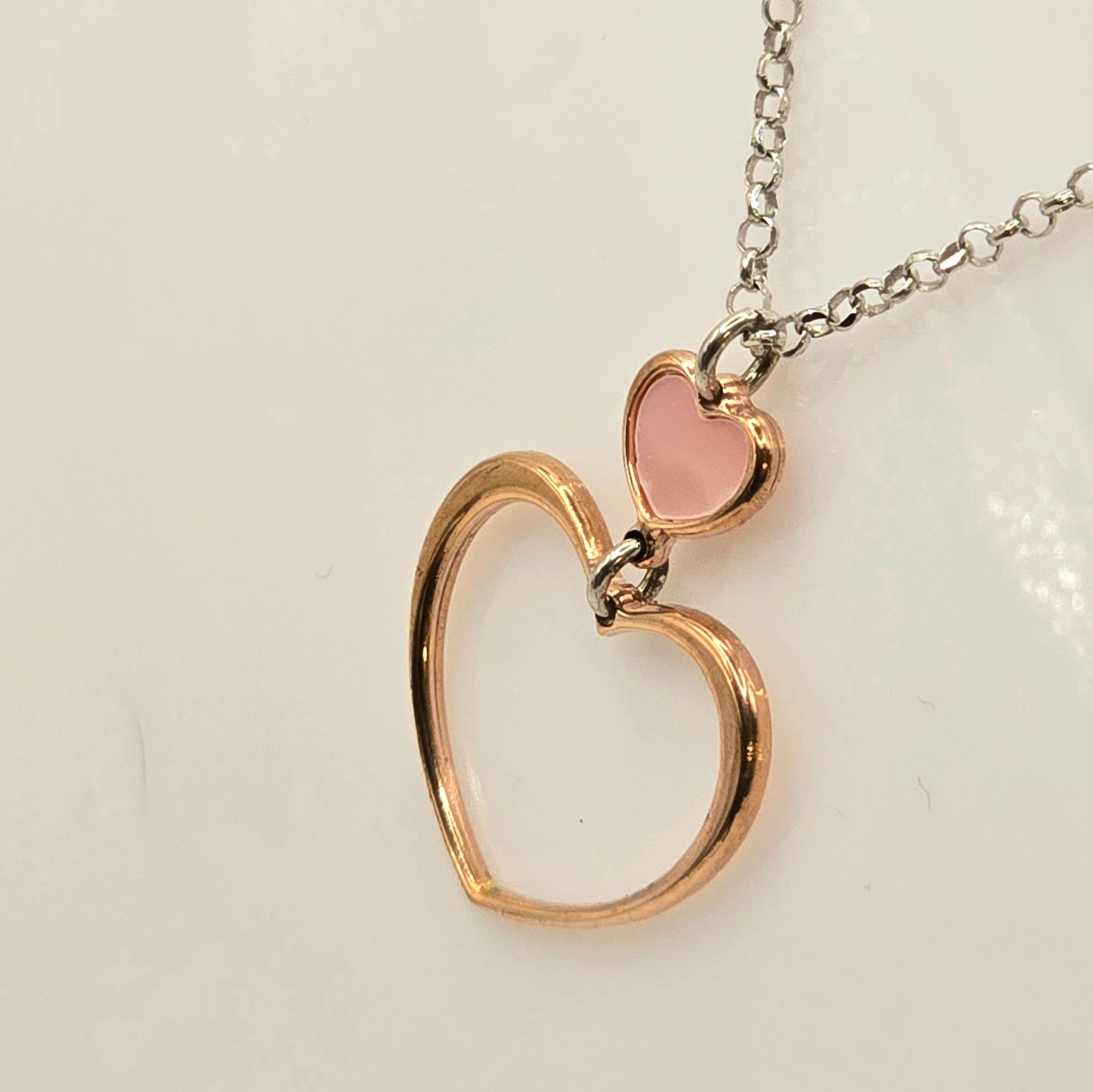 Damen Kette mit Anhänger Herz Rosèvergoldung