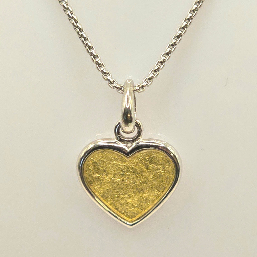 Damen Kette mit Anhänger Herz mit Gold im Glas