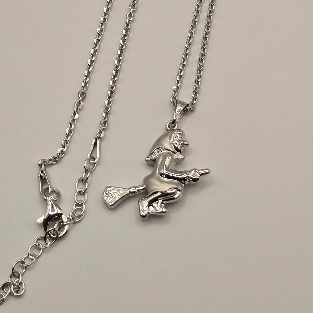 Damen Kette mit Anhänger Hexe
