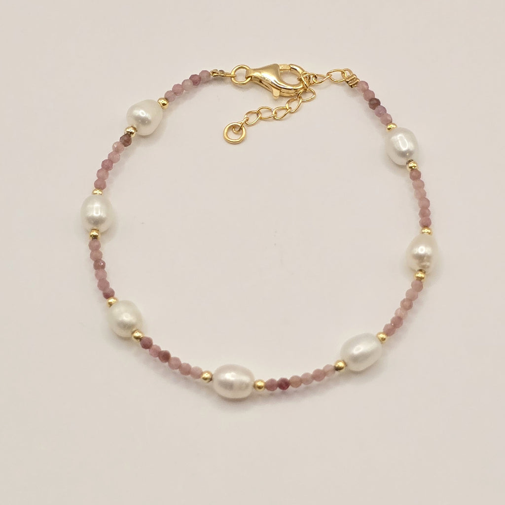 Damen Armband mit Perlen vergoldet