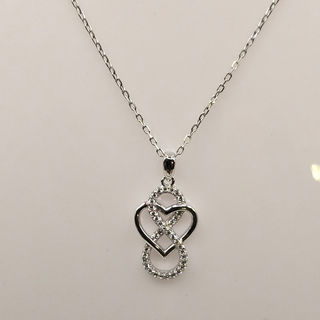 Damen Kette mit Anhänger Cuore Infinito - Silber