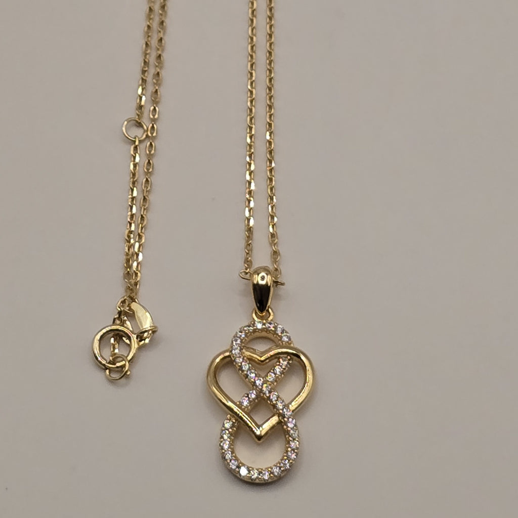 Damen Kette mit Anhänger Cuore Infinito