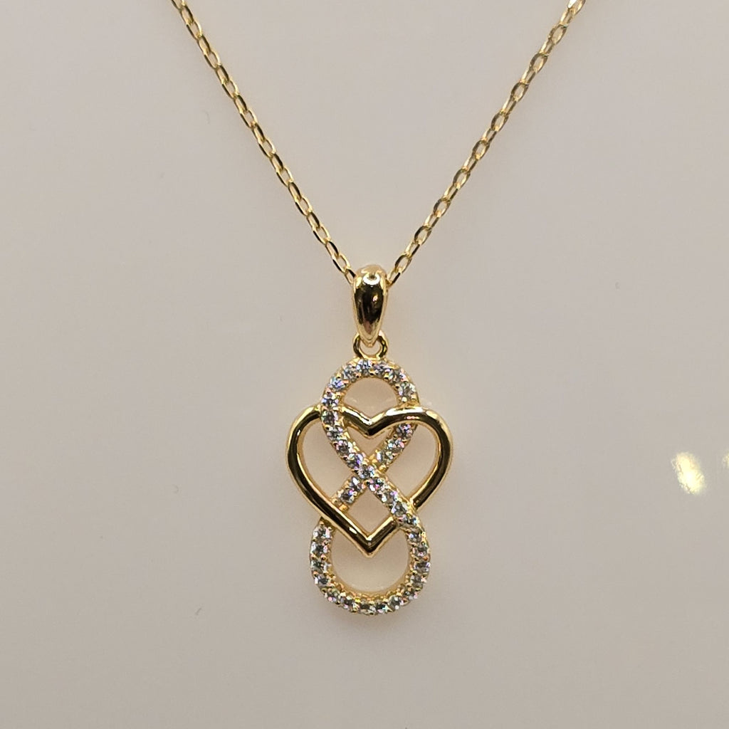 Damen Kette mit Anhänger Cuore Infinito