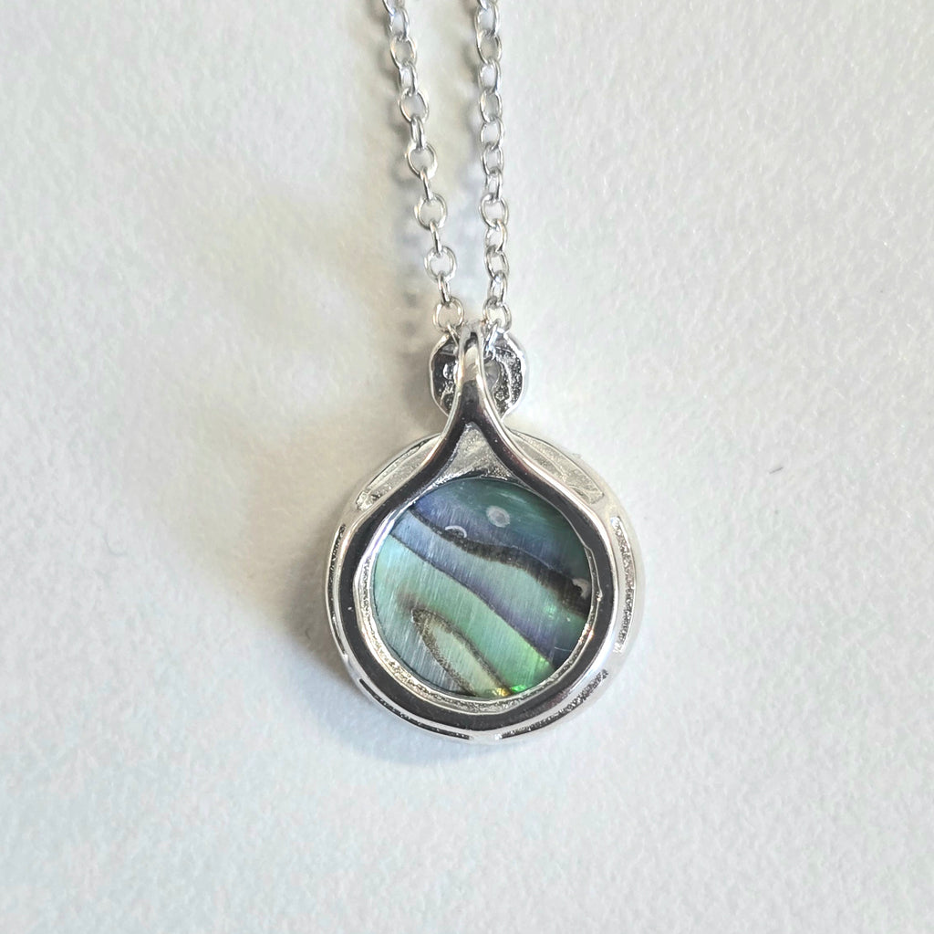 Damen Kette mit Anhänger Abalone-Muschel rund