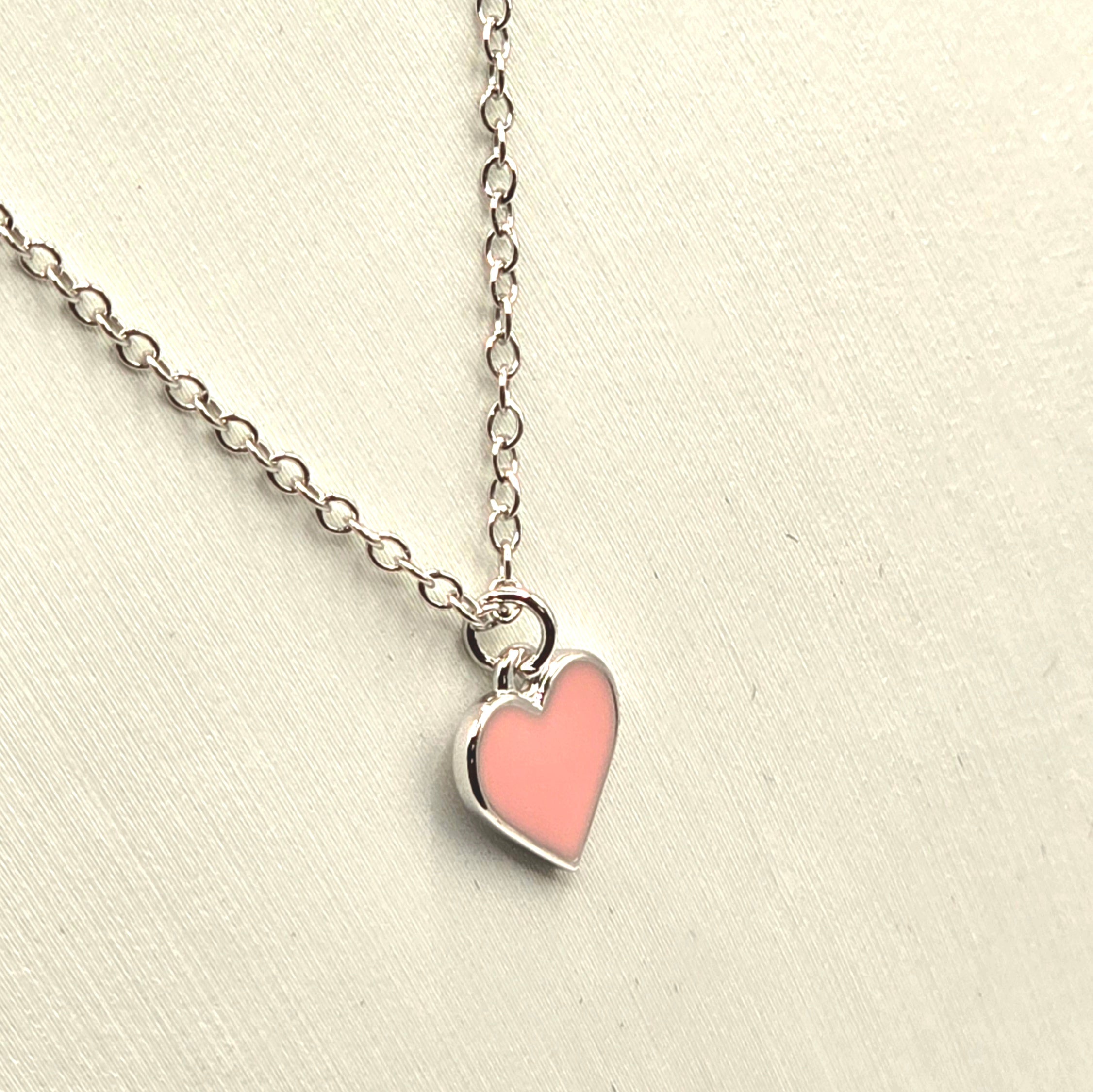 Kinder Kette Herz rosa