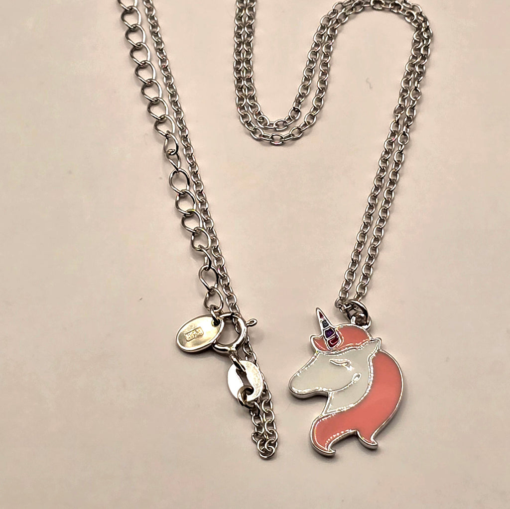 Kinder Kette Einhorn rosa