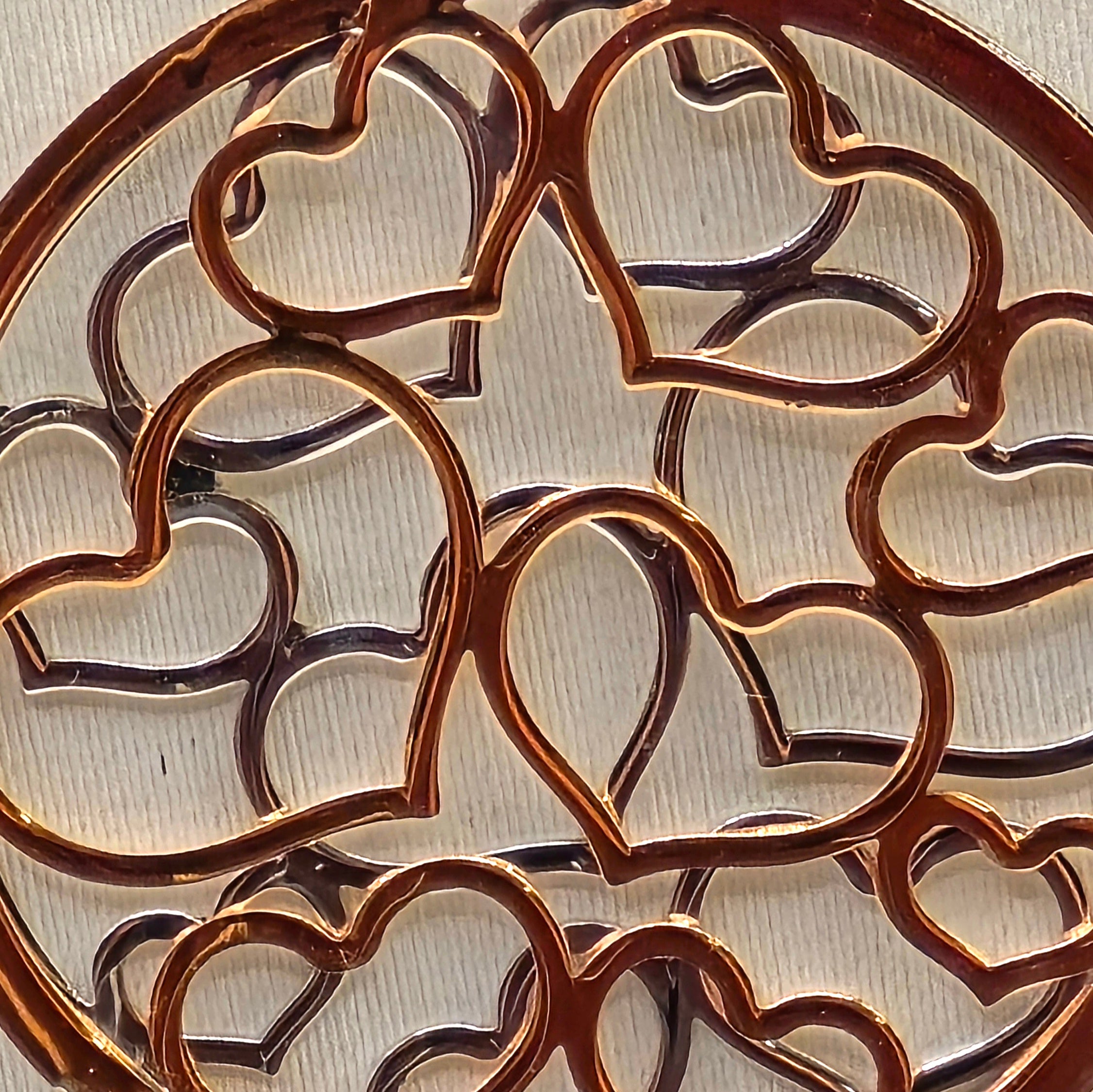 Damen Kette mit Anhänger Herzen im Kreis