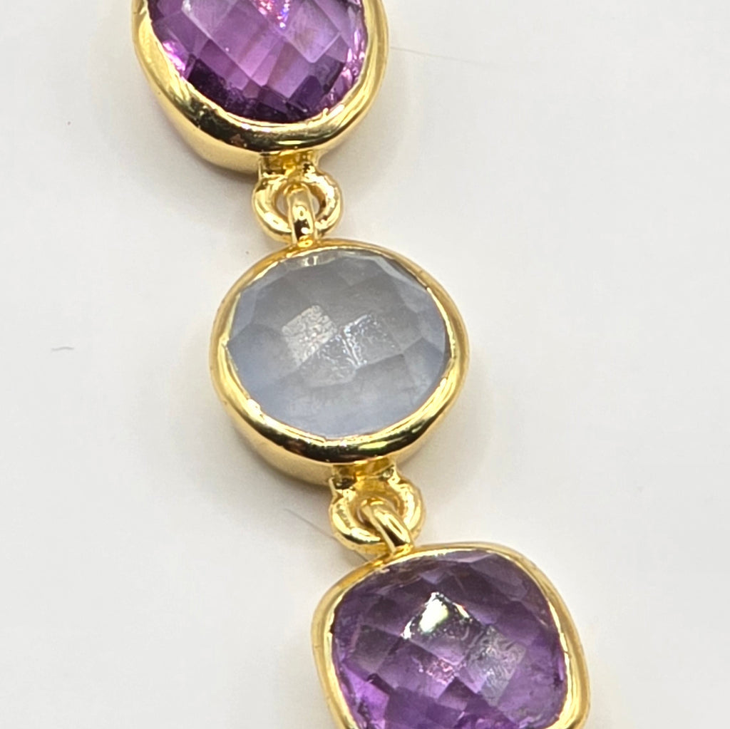 Damen Armband Formmix Amethyst und Quarze