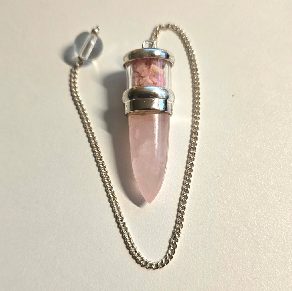 Pendel Rosenquarz mit Rhodochrosit "Rosa Armonia"