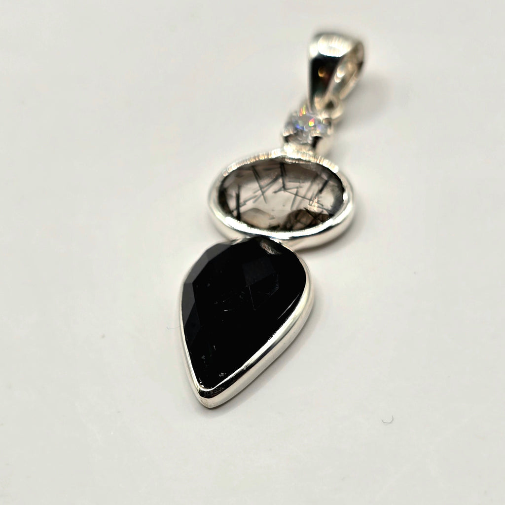Damen Anhänger / Noctis Veritas / 925er Silber / Turmalin / Unikat