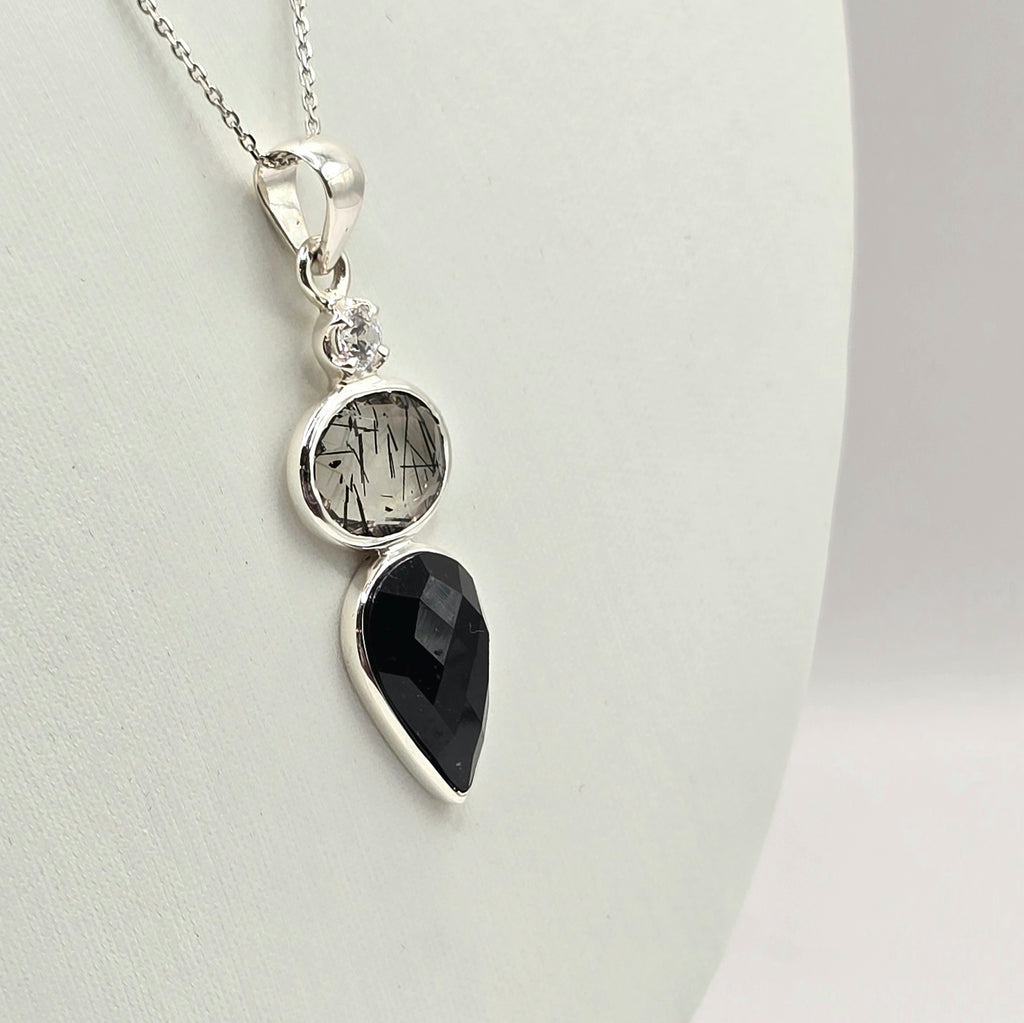 Damen Anhänger / Noctis Veritas / 925er Silber / Turmalin / Unikat