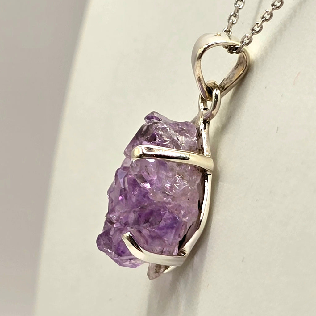 Damen Anhänger / Violet Core / 925er Silber / Amethyst / Unikat