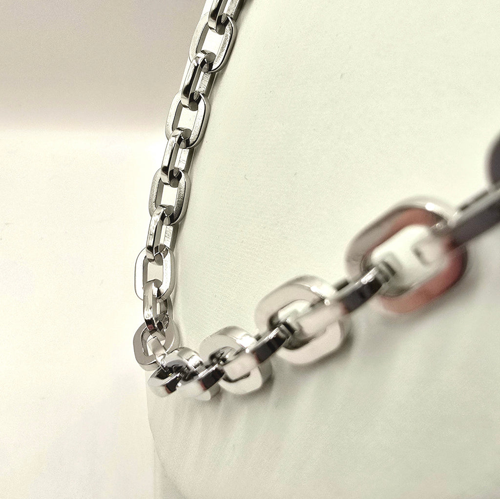 Herren Halskette / Linea Forte / Edelstahl Silber / Starke Linie, klare Präsenz