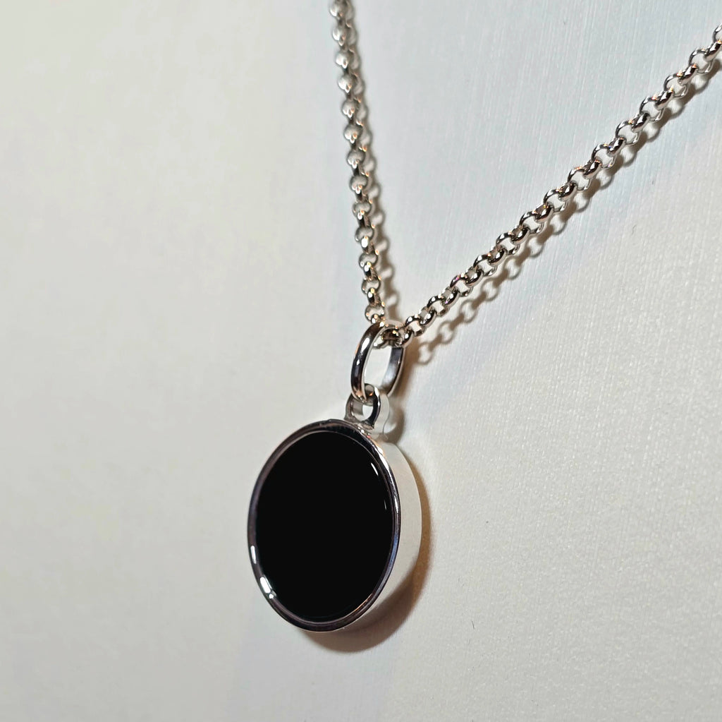 Herren Halskette / Nero Silente / 925 Silber / Onyx / Maskulin + Schutz