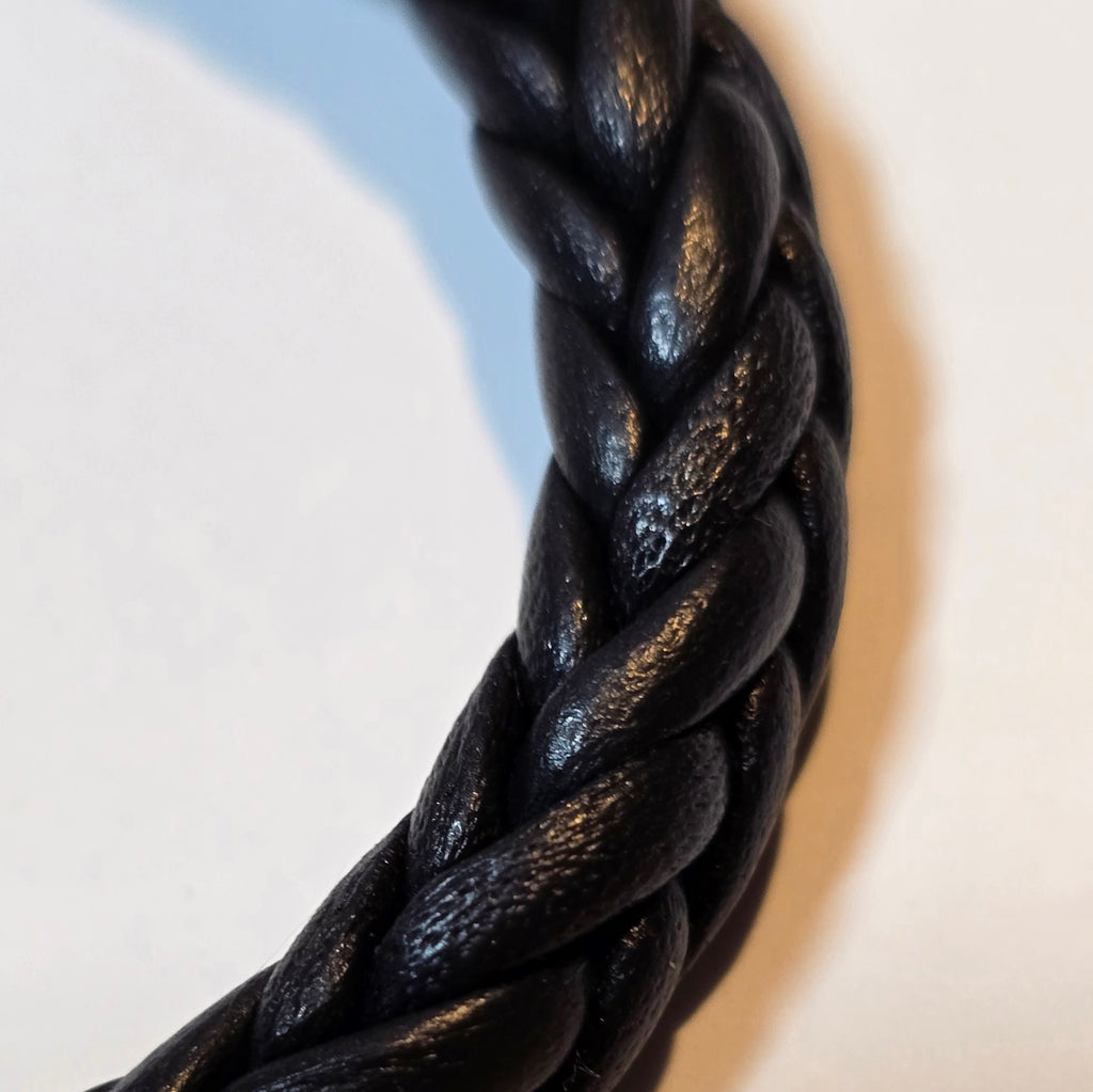 Herren Armband / Tressio Nero / Kalbsleder + Edelstahl / maskulin · klar · zeitlos