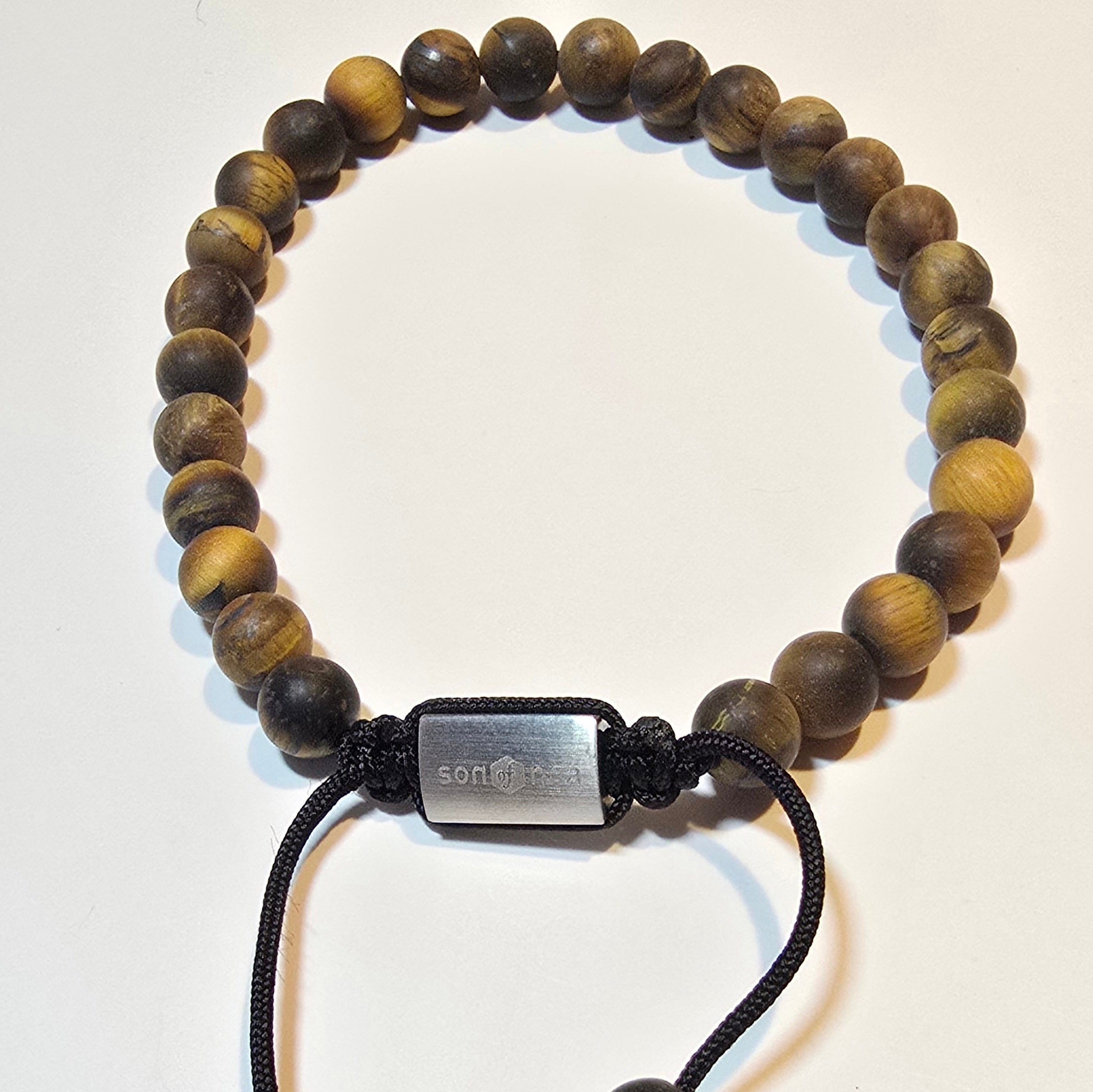 Herren Armband / Occhio di Forza / Tigerauge matt / Edelstein / kraftvoll