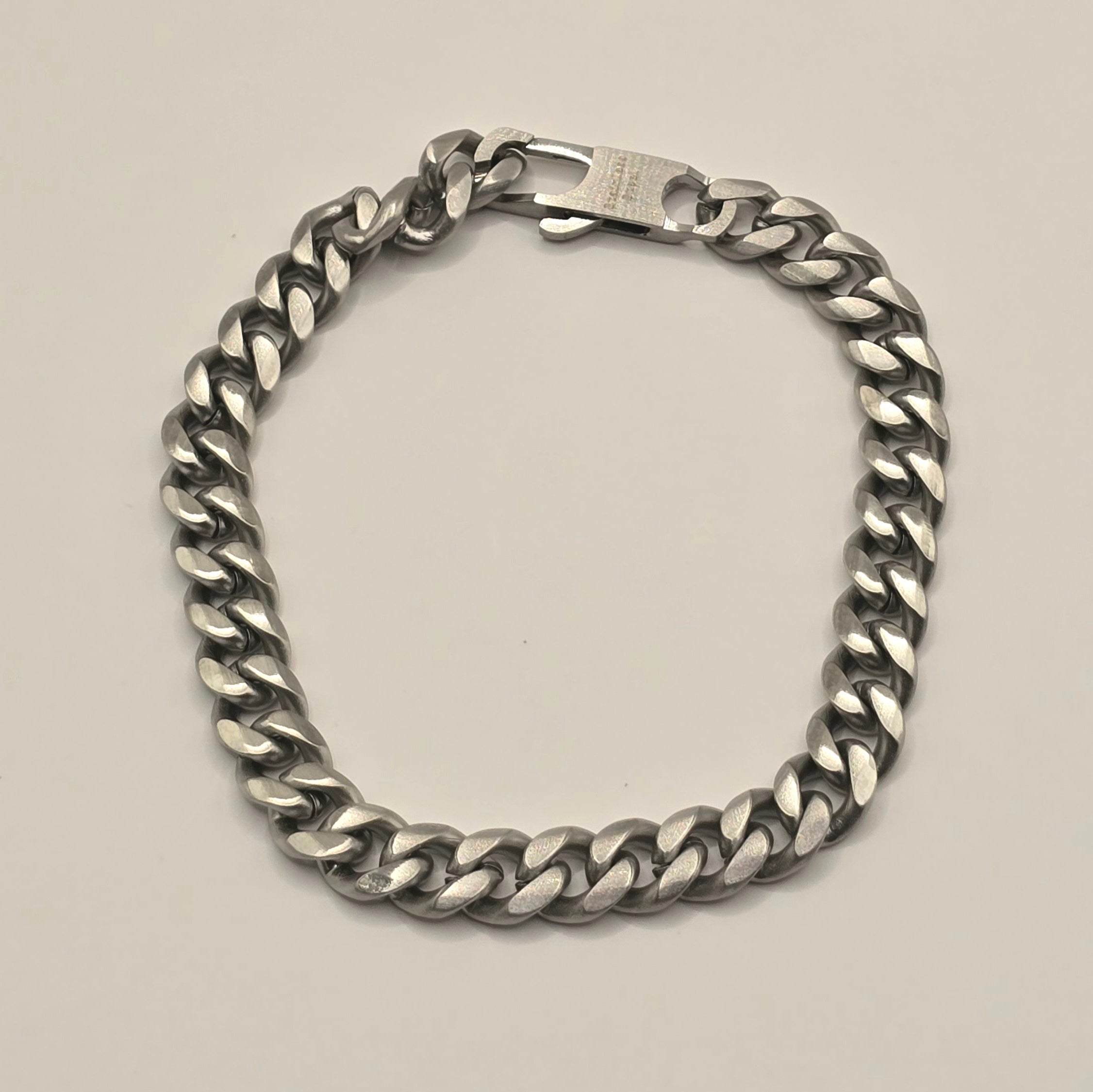 Herren Armband / Catena Forte  Opaca / Edelstahl Silber matt / maskulin + stark