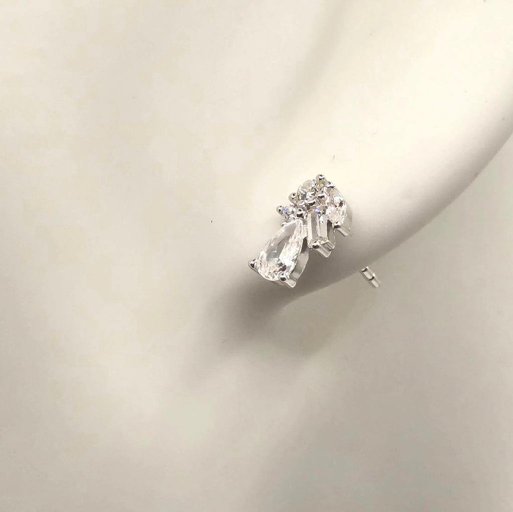 Damen Schmuckset Kette + Ohrstecker Engel / Angelo Piccolo / 925er Silber / Zirkonia