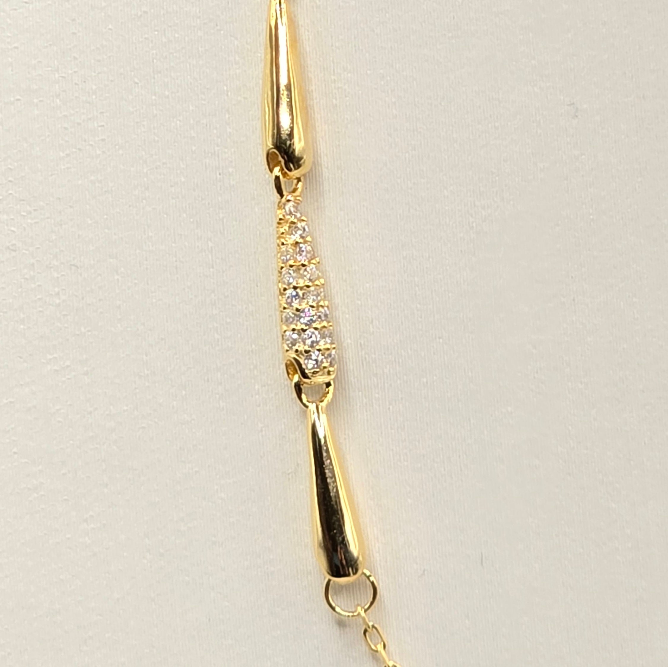 Damen Collier / Goccia Elegante / 935er Silber vergoldet / elegant schlicht / ROMYNOR