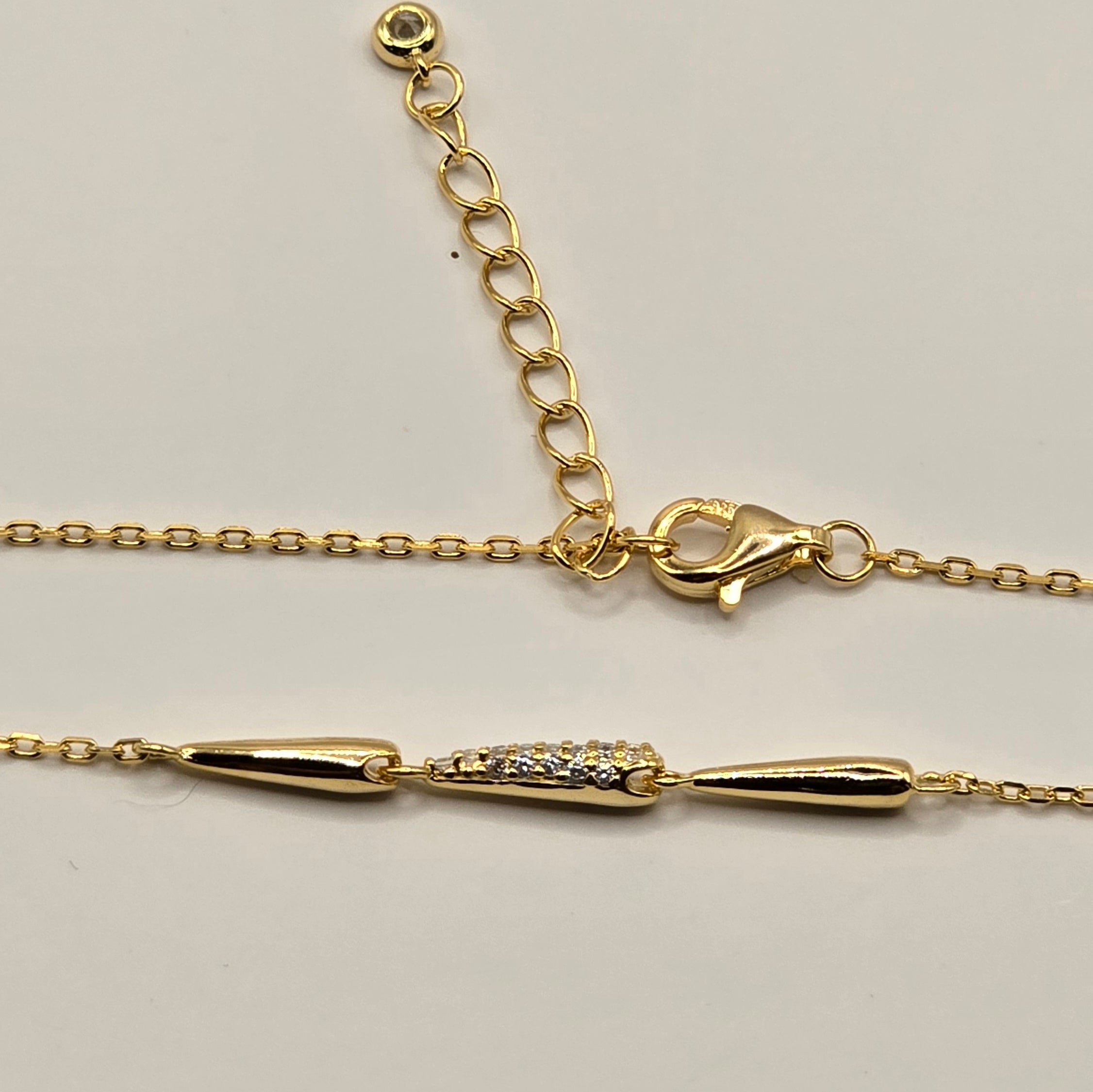 Damen Armband / Goccia Luminosa  / 935er Silber vergoldet / elegant schlicht / ROMYNOR