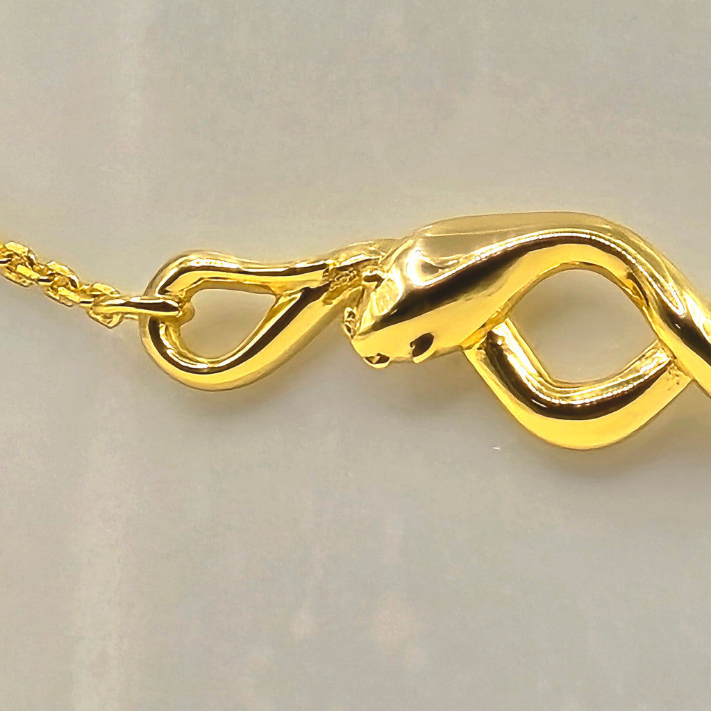 Damen Armband / Bracciale Serpens Aurea  / 925er Silber vergoldet / edel + mystisch