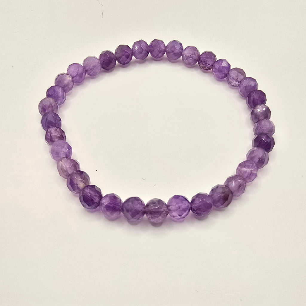 Damen Armband / Luce Viola / Amethyst 6 mm facettiert