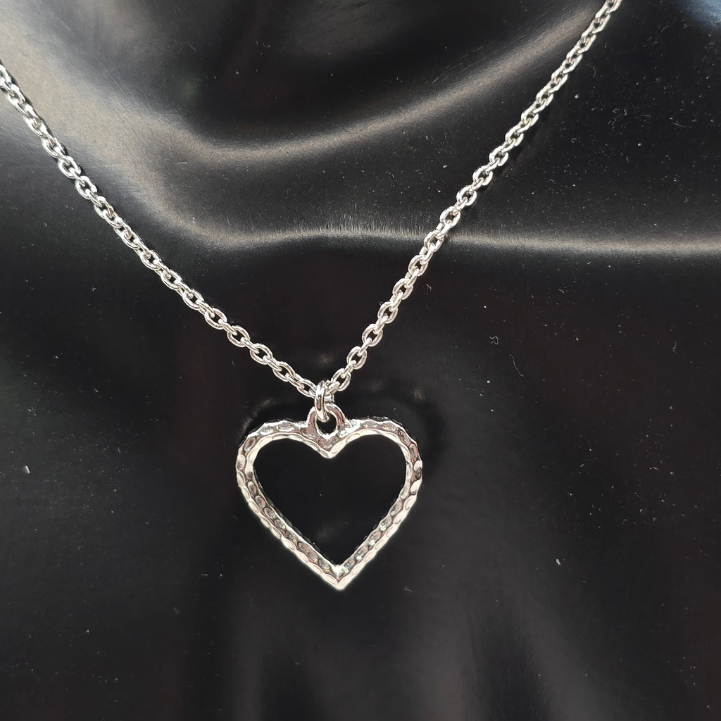 Damen Schmuck-Set Herz / Cuore Martellato No. 2 / 925er Silber / schlicht und schön