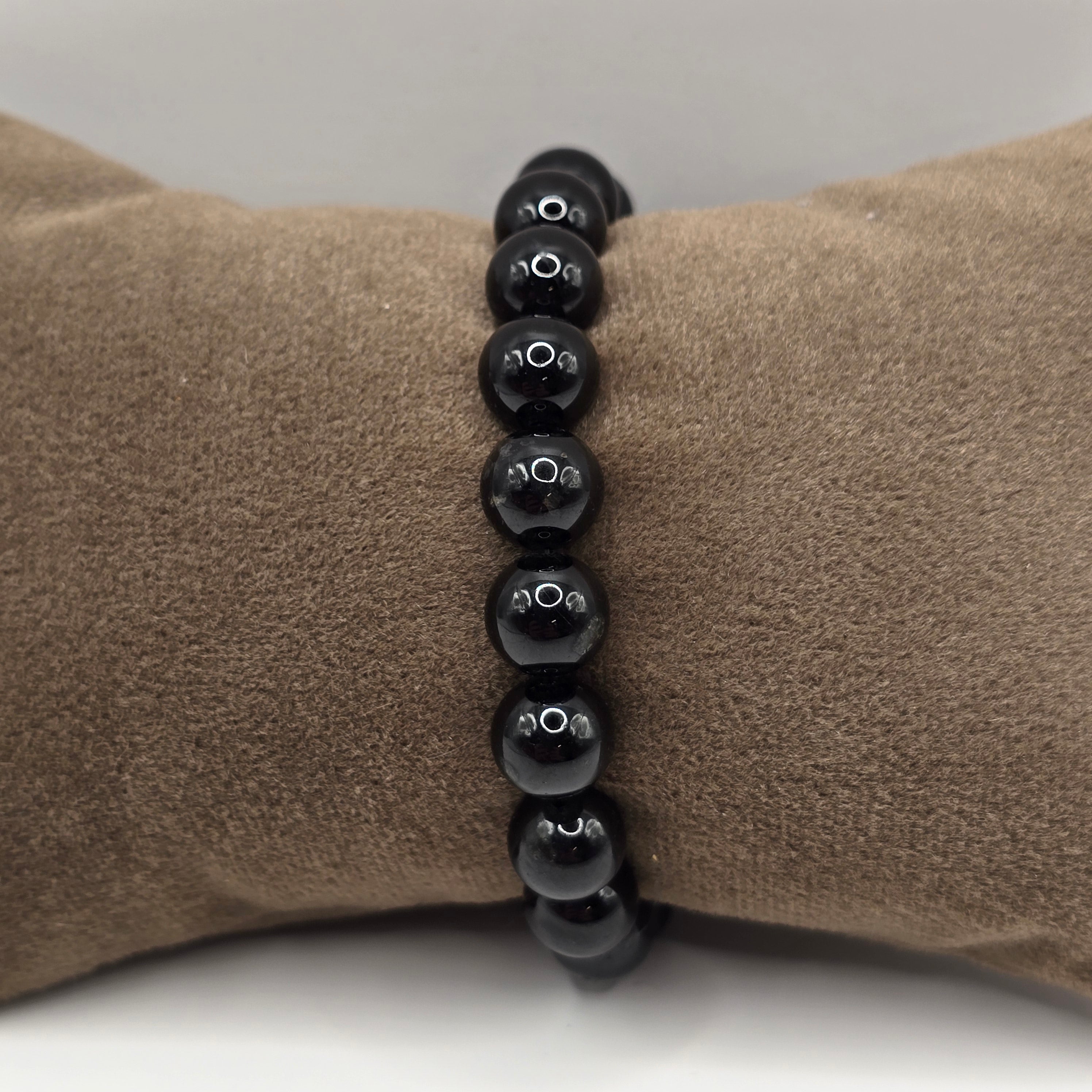 Damen Armband / Protezione Nera / Turmalin 10 mm Kugeln