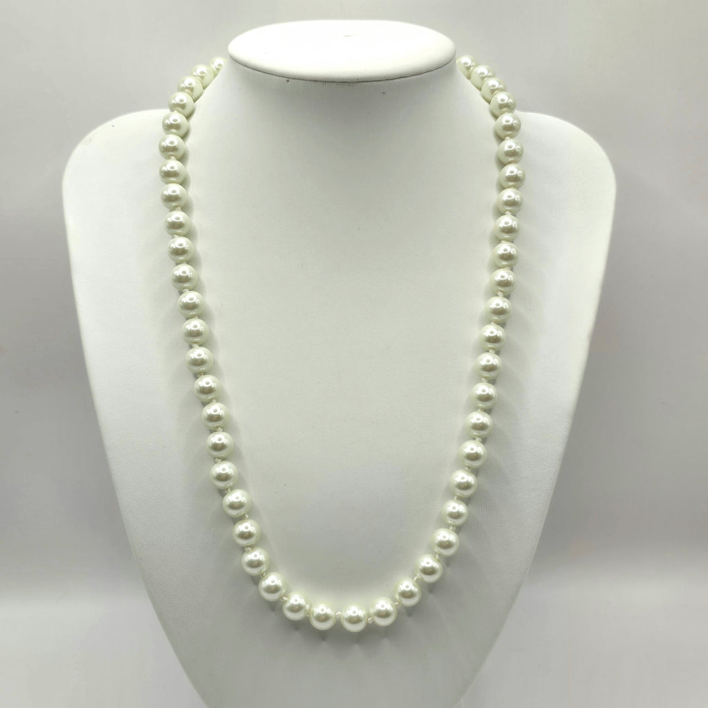 Damen Collier / Perla Bianca / Edelstahl / Süßwasserperle / Edel + feminin