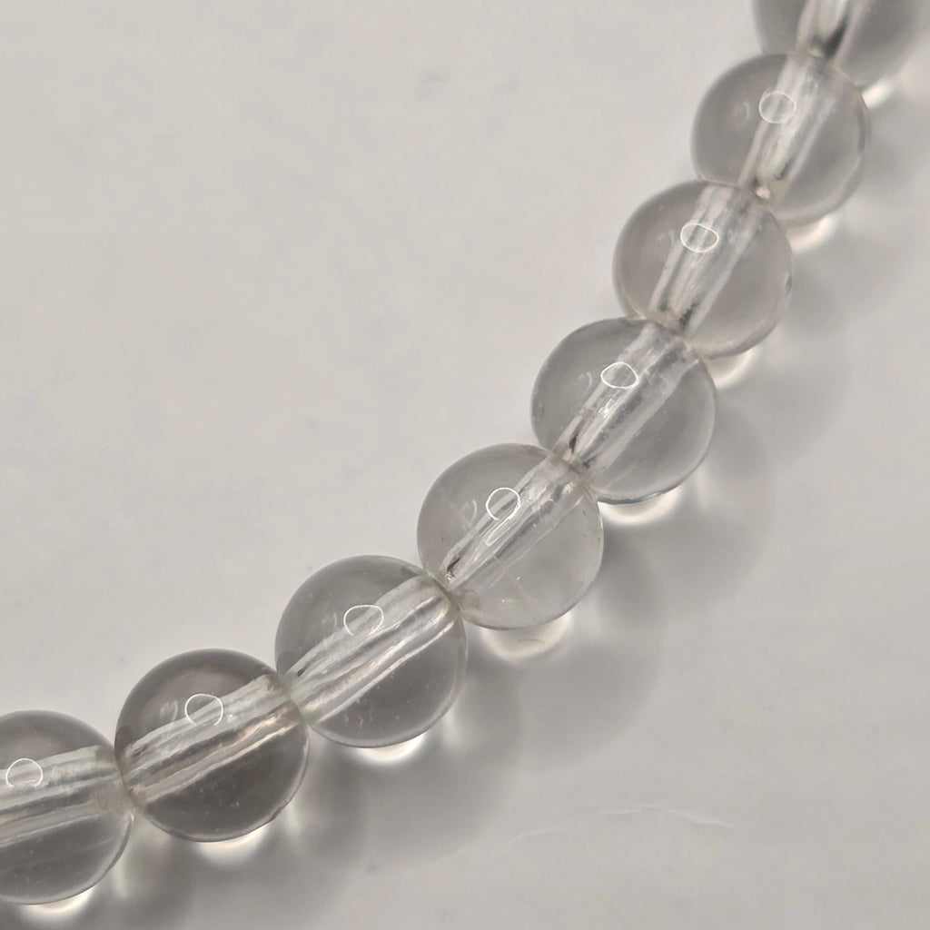 Damen Armband / Delicato Cristallo Puro / Bergkristall 4 mm Kugeln / schlicht + feminin