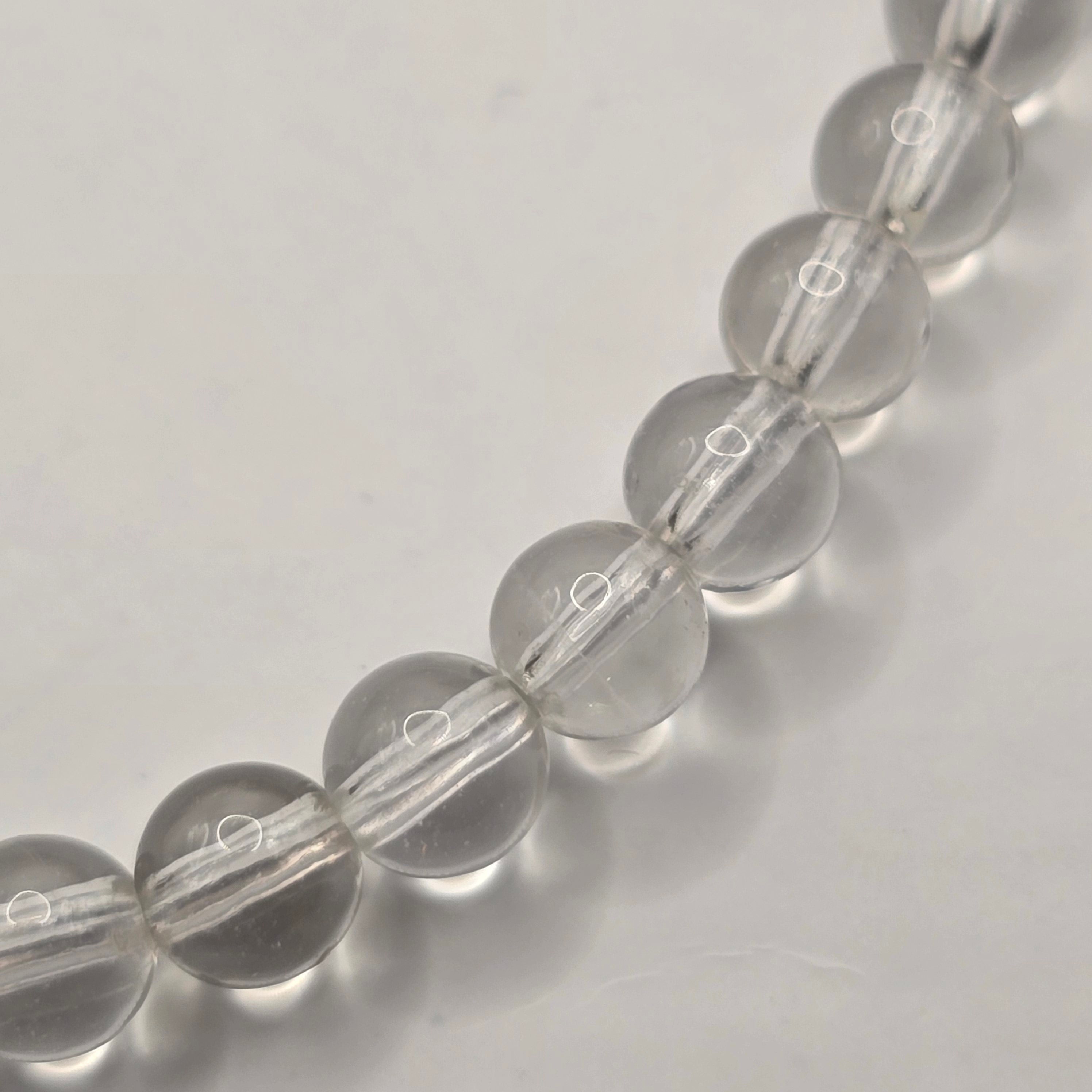 Damen Armband / Delicato Cristallo Puro / Bergkristall 4 mm Kugeln / schlicht + feminin